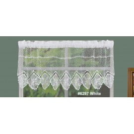 Creative Linens Cotton Crochet Lace Kitchen Curtain Valance White Handmade
