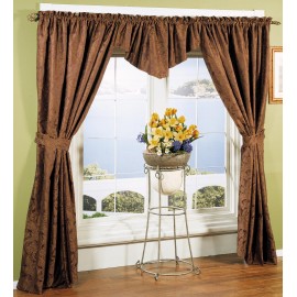 Window in a Bag Curtain Set 5PCS Jacquard Rio Plum #8512