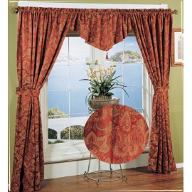Holiday Window in Bag Curtain Set 5PC Jacquard Carnival #8520